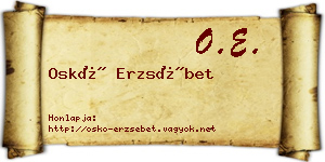Oskó Erzsébet névjegykártya