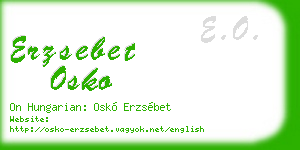 erzsebet osko business card